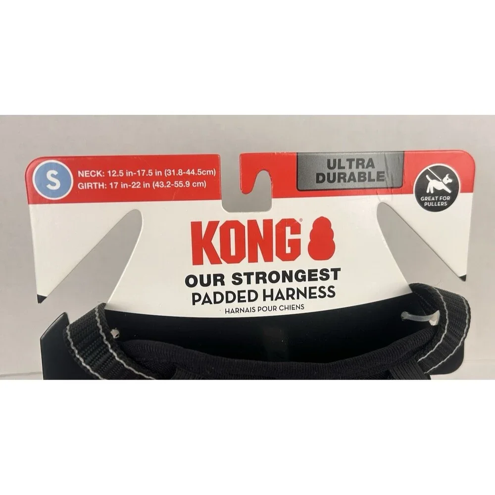KONG Padded Harness for Dogs Size Small Black Ultra Durable